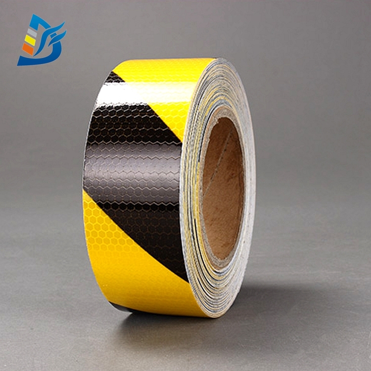 Yellow Black Candy Strips Reflective Tape - 